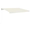 Miniatyrbilde 2 av 8: vidaXL Automatisk uttrekkbar markise 450x350 cm kremhvit