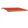 Miniatyrbilde 10 av 10: vidaXL Automatisk markise med vindsensor og LED 400x300cm oransje/brun