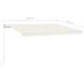 Miniatyrbilde 7 av 7: vidaXL Manuell uttrekkbar markise med LED 400x350 cm kremhvit