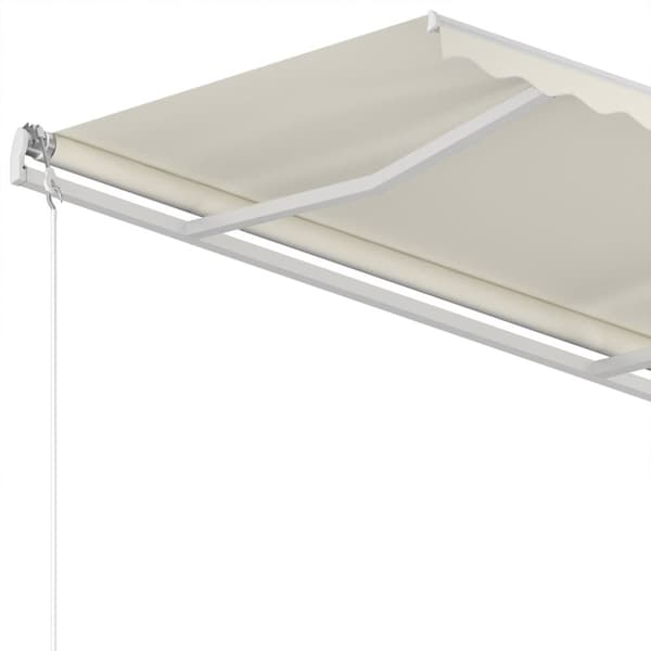 vidaXL Manuell uttrekkbar markise 350x250 cm kremhvit