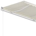 Miniatyrbilde 5 av 7: vidaXL Manuell uttrekkbar markise 350x250 cm kremhvit