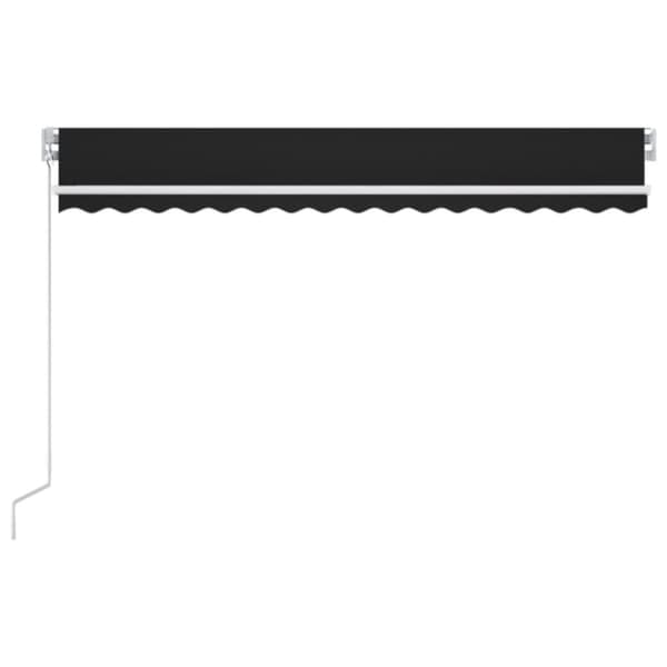 vidaXL Manuell uttrekkbar markise 400x350 cm antrasitt