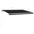 Miniatyrbilde 7 av 7: vidaXL Manuell uttrekkbar markise 450x350 cm antrasitt