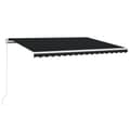 Miniatyrbilde 2 av 7: vidaXL Manuell uttrekkbar markise 450x350 cm antrasitt