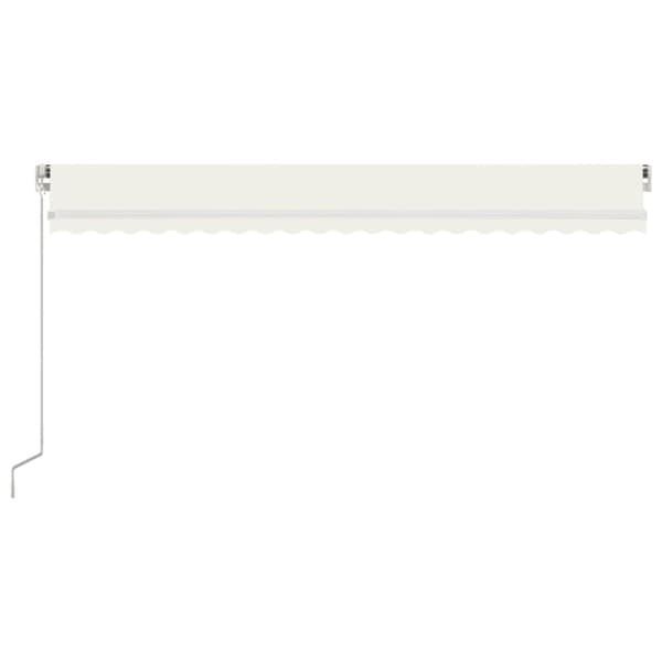 vidaXL Manuell uttrekkbar markise 500x350 cm kremhvit
