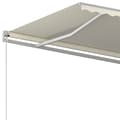 Miniatyrbilde 5 av 7: vidaXL Manuell uttrekkbar markise 400x350 cm kremhvit