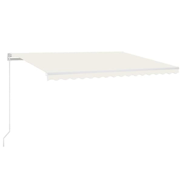 vidaXL Manuell uttrekkbar markise 400x350 cm kremhvit
