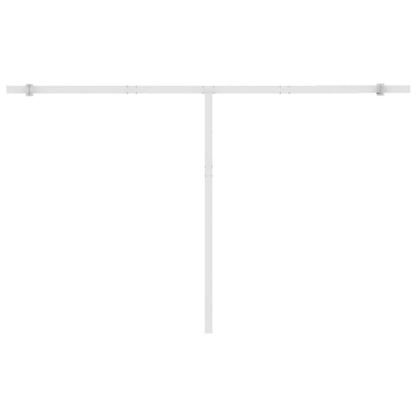 vidaXL Automatisk markise med vindsensor og LED 450x300 cm gul og hvit