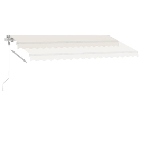 vidaXL Automatisk markise med vindsensor og LED 400x300 cm kremhvit