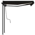 Miniatyrbilde 6 av 11: vidaXL Manuell uttrekkbar markise med LED 3,5x2,5 m antrasitt