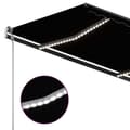 Miniatyrbilde 7 av 11: vidaXL Manuell uttrekkbar markise med LED 3,5x2,5 m antrasitt