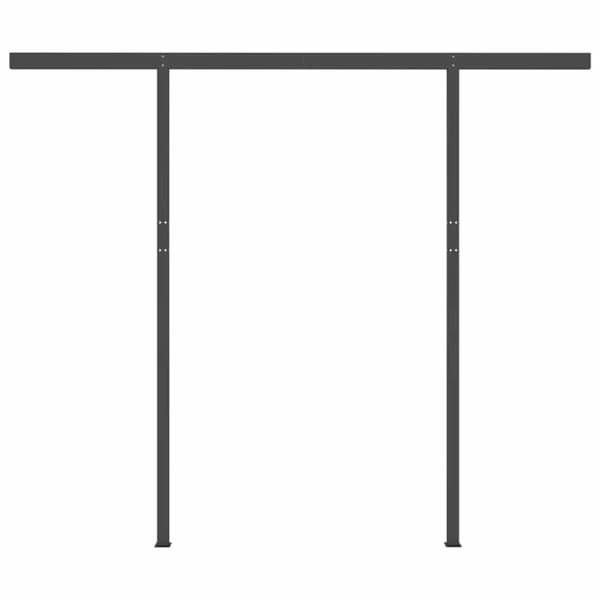 vidaXL Manuell uttrekkbar markise med LED 3,5x2,5 m antrasitt