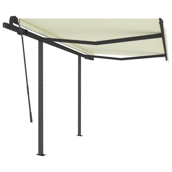vidaXL Automatisk uttrekkbar markise 3x2,5 m kremhvit