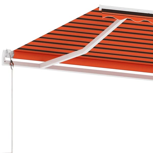 vidaXL Automatisk markise med vindsensor og LED 400x300cm oransje brun
