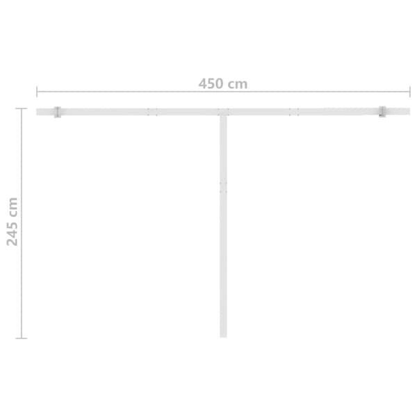 vidaXL Automatisk markise med vindsensor og LED 400x300cm oransje brun