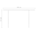 Miniatyrbild 11 av 11: vidaXL Markis manuellt infällbar med LED 4,5x3,5 m antracit