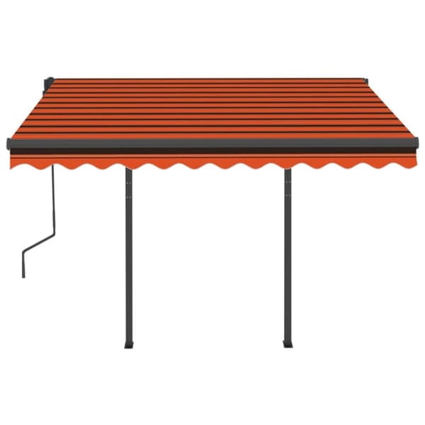 vidaXL Automatisk uttrekkbar markise 3x2,5 m oransje og brun