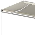 Miniatyrbilde 6 av 11: vidaXL Automatisk uttrekkbar markise med stolper 5x3,5 m kremhvit