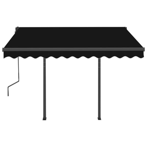 vidaXL Manuell uttrekkbar markise 3x2,5 m antrasitt