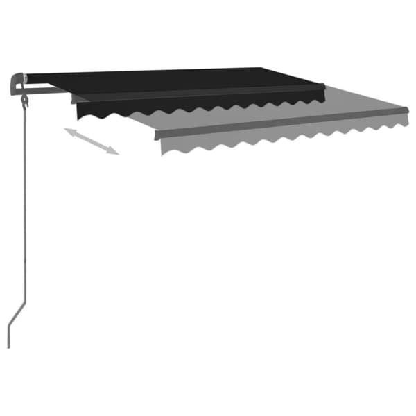 vidaXL Manuell uttrekkbar markise 3,5x2,5 m antrasitt