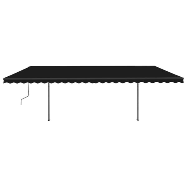 vidaXL Manuell uttrekkbar markise 3,5x2,5 m antrasitt