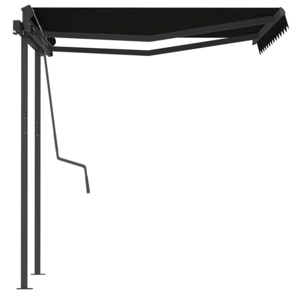 vidaXL Manuell uttrekkbar markise 3,5x2,5 m antrasitt