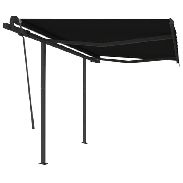 vidaXL Manuell uttrekkbar markise 3,5x2,5 m antrasitt