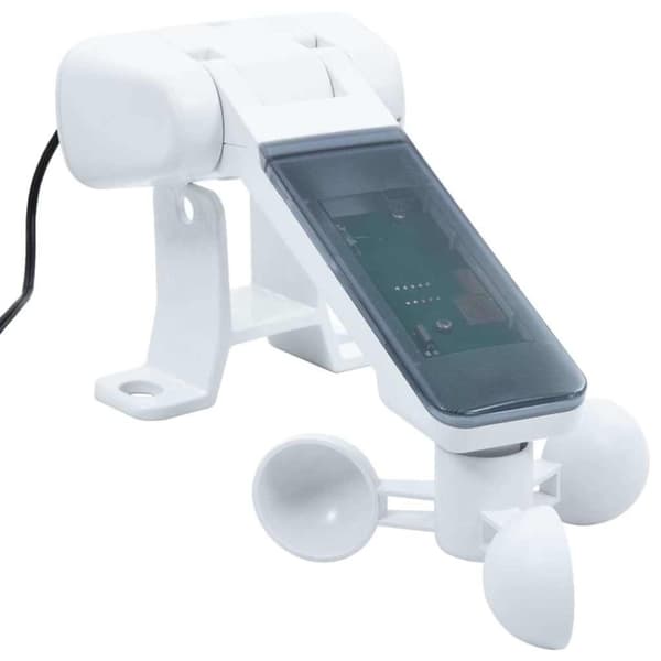 vidaXL Automatisk markise med LED og vindsensor 3x2,5 cm kremhvit
