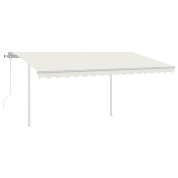 vidaXL Sisäänkelattava markiisi LED/tuulisensori 4,5x3,5 m kerma