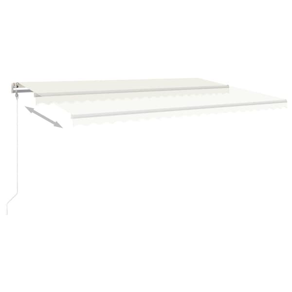 vidaXL markise m. stolper 5x3,5 m manuel betjening cremefarvet