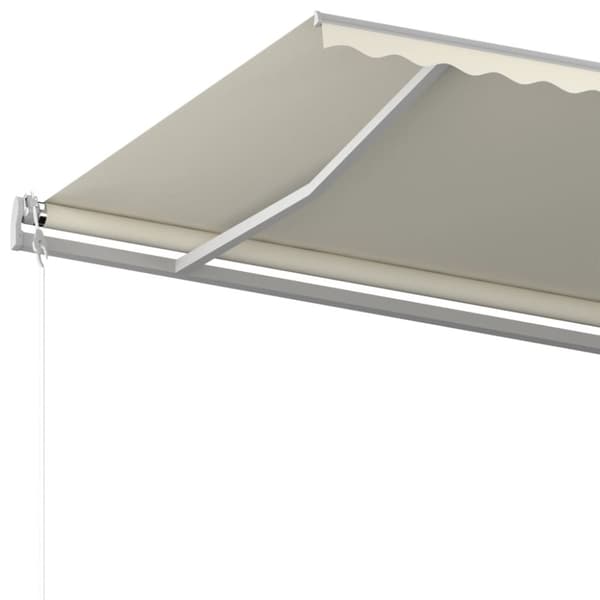 vidaXL markise m. stolper 5x3,5 m manuel betjening cremefarvet