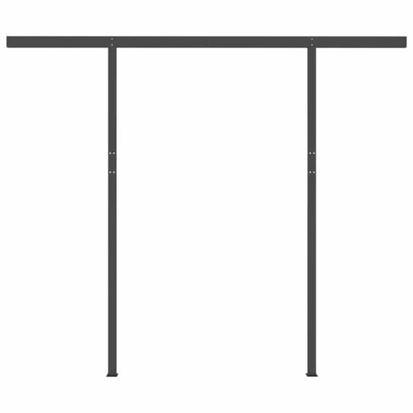vidaXL Käsin sisäänkelattava markiisi LEDillä 3x2,5 m kerma