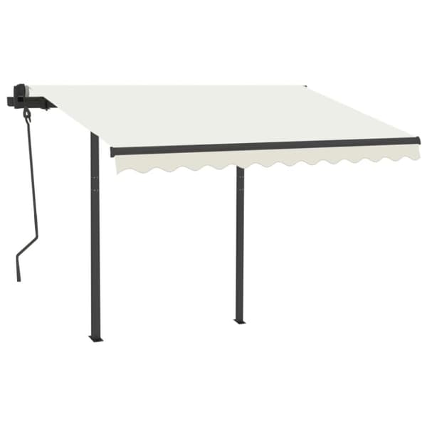 vidaXL Sisäänkelattava markiisi LED/tuulisensori 3,5x2,5 m kerma
