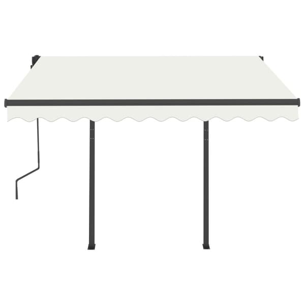 vidaXL Sisäänkelattava markiisi LED/tuulisensori 3,5x2,5 m kerma