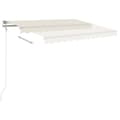 Miniatyrbillede 3 af 11: vidaXL foldemarkise med stolper 4,5x3,5 m automatisk cremefarvet
