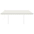 Miniatyrbillede 4 af 11: vidaXL markise m. LED + vindsensor 4x3,5 m automatisk creme