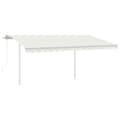 Miniatyrbillede 2 af 11: vidaXL markise m. LED + vindsensor 4x3,5 m automatisk creme