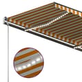 Miniatyrbillede 7 af 11: vidaXL markise m. LED-lys + vindsensor 3x2,5 m automatisk gul og hvid