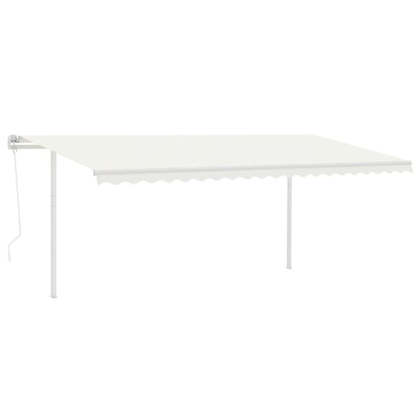 vidaXL Sisäänkelattava markiisi LED/tuulisensori 5x3,5 m kerma