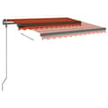 Miniatyrbillede 5 af 11: vidaXL markise med stolper 3,5x2,5 m automatisk orange og brun