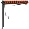 Miniatyrbillede 7 af 11: vidaXL markise med stolper 3,5x2,5 m automatisk orange og brun