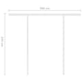Miniatyrbilde 9 av 9: vidaXL Manuell uttrekkbar markise med LED 3,5x2,5 m antrasitt