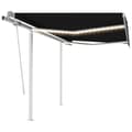 Miniatyrbilde 1 av 9: vidaXL Manuell uttrekkbar markise med LED 3,5x2,5 m antrasitt