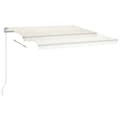 Miniatyrbillede 4 af 11: vidaXL markise m. LED + vindsensor 4x3 m automatisk cremefarvet