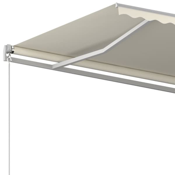 vidaXL Automaattisesti kelautuva markiisi tolpilla 3x2,5 m kerma