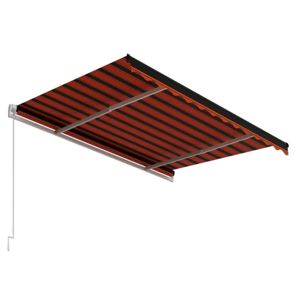 vidaXL Automatisk uttrekkbar markise 300x250 cm oransje og brun