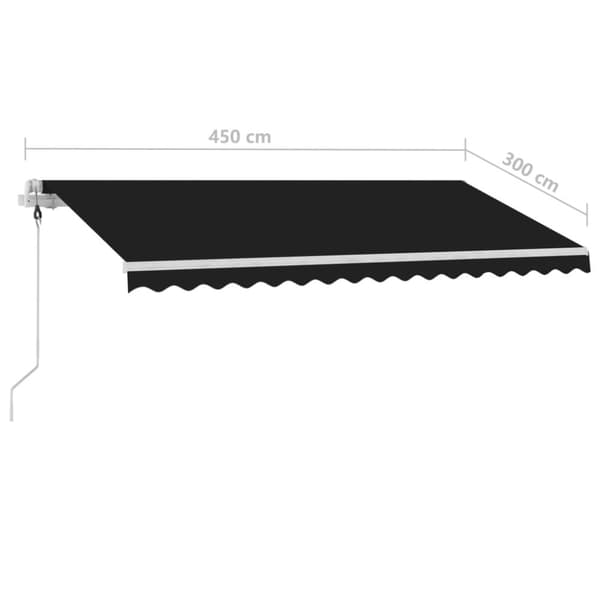 vidaXL Frittstående automatisk markise 450x300 cm antrasitt