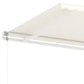 Miniatyrbilde 6 av 11: vidaXL Frittstående automatisk markise 450x300 cm kremhvit
