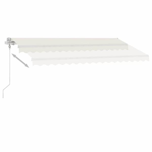 vidaXL fritstående markise 400x300 cm automatisk betjening cremefarvet