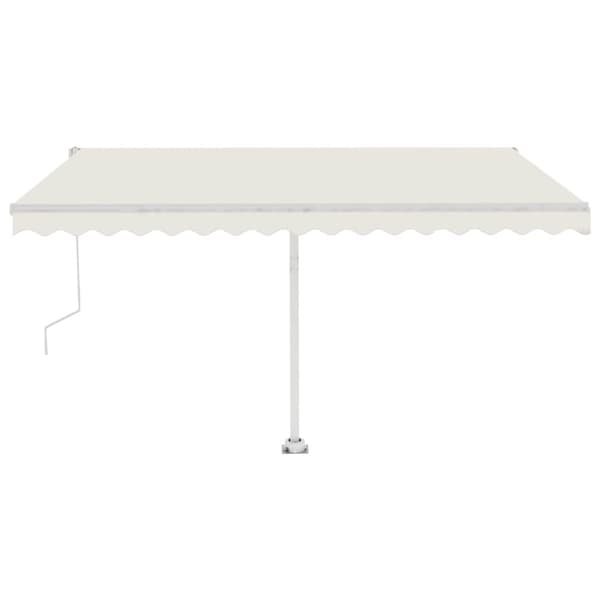vidaXL fritstående markise 400x300 cm automatisk betjening cremefarvet
